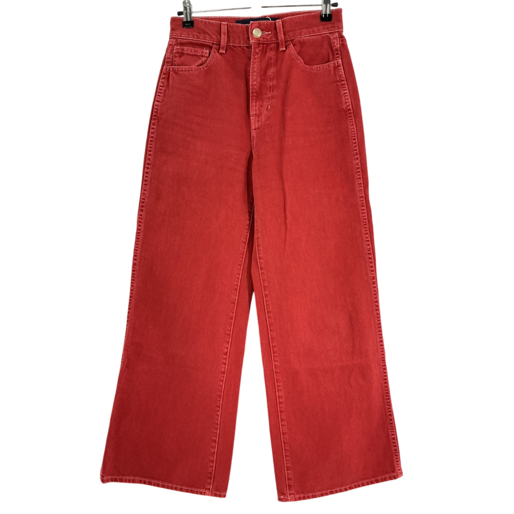 Veronica Beard Wide Leg Red Taylor Denim Jeans Size 25 - Picture 2 of 4